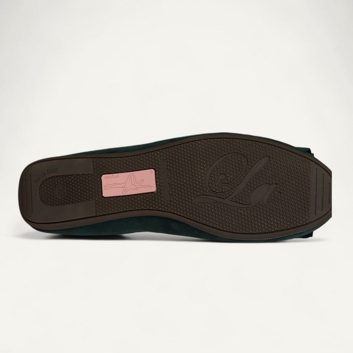 CAMBIO ballet flats in green suede – size 39 – Outsole