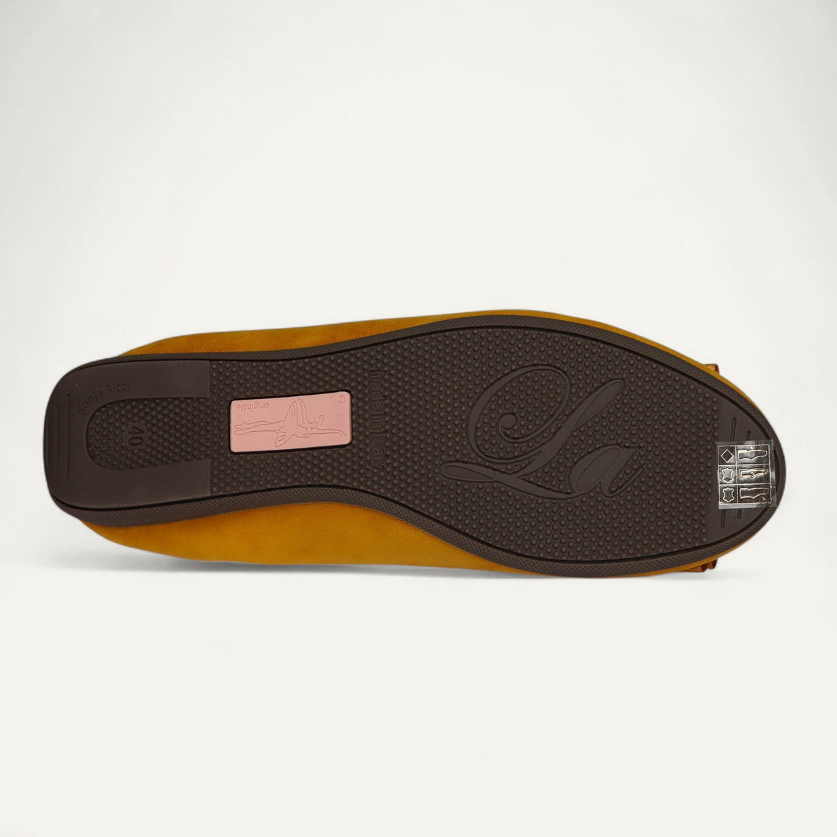 CAMBIO Ballerinas aus Veloursleder in Orange – Größe 40 – Laufsohle