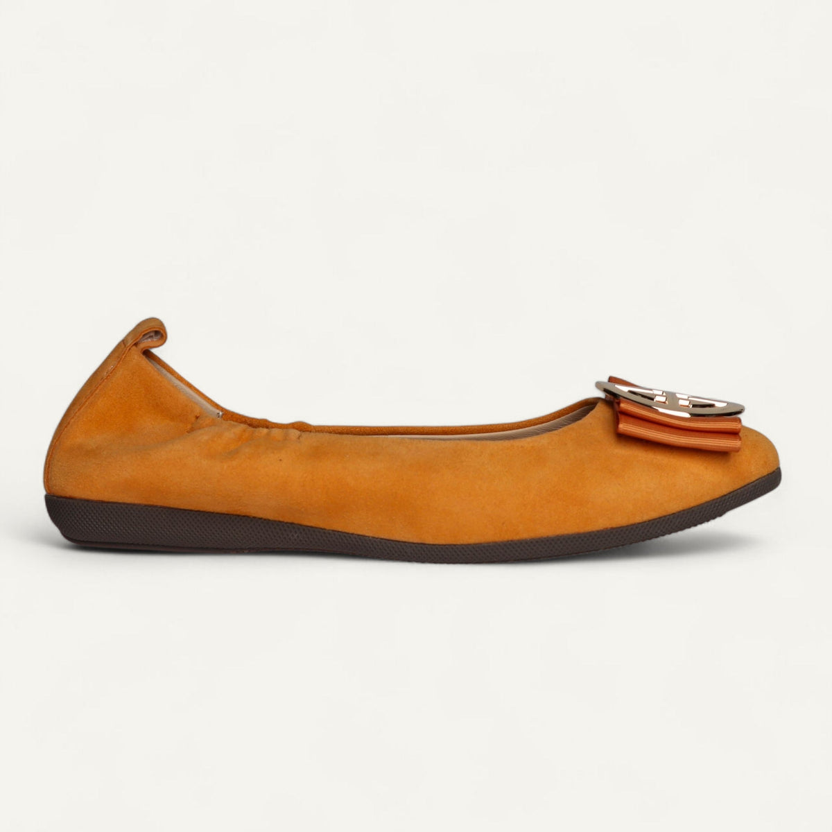 CAMBIO ballet flats in orange suede – size 36 – Left-side view