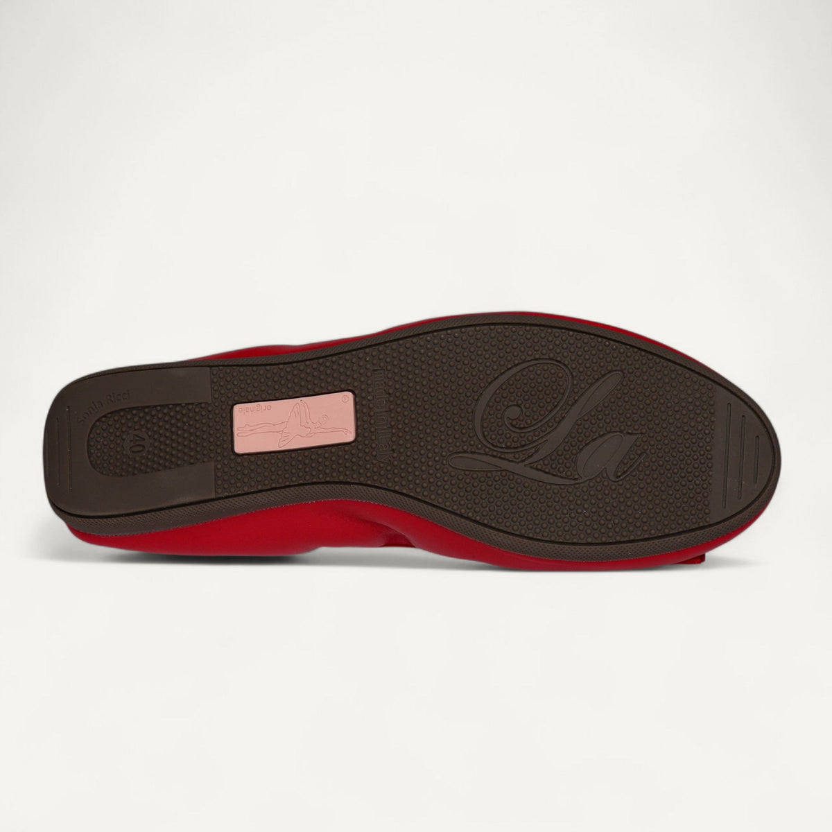 CAMBIO ballet flats in red nappa leather – sizes 37 and 40 – Outsole