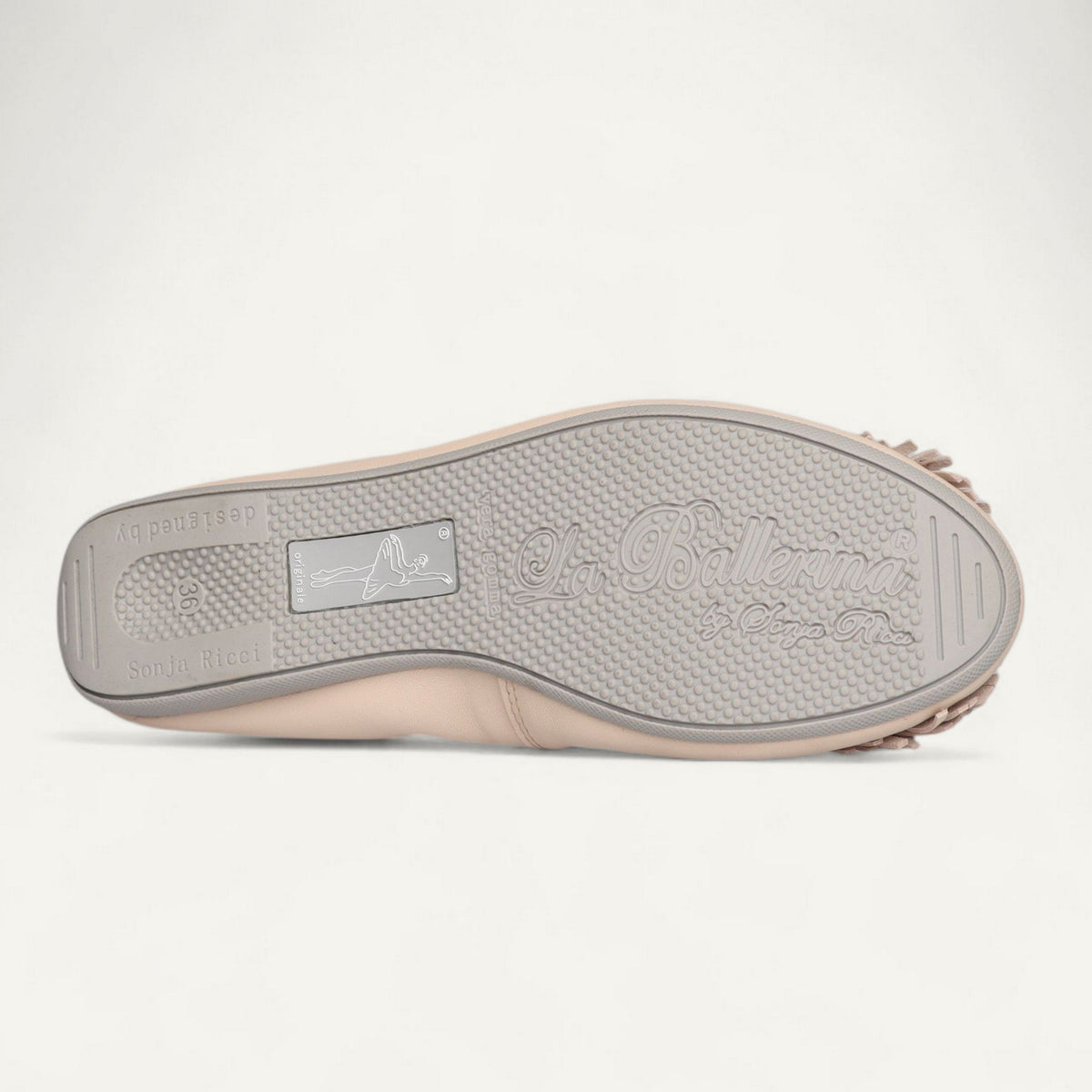 Ballerinas Beige, Nappaleder, EU 36 – Unterseite mit Gummisohle