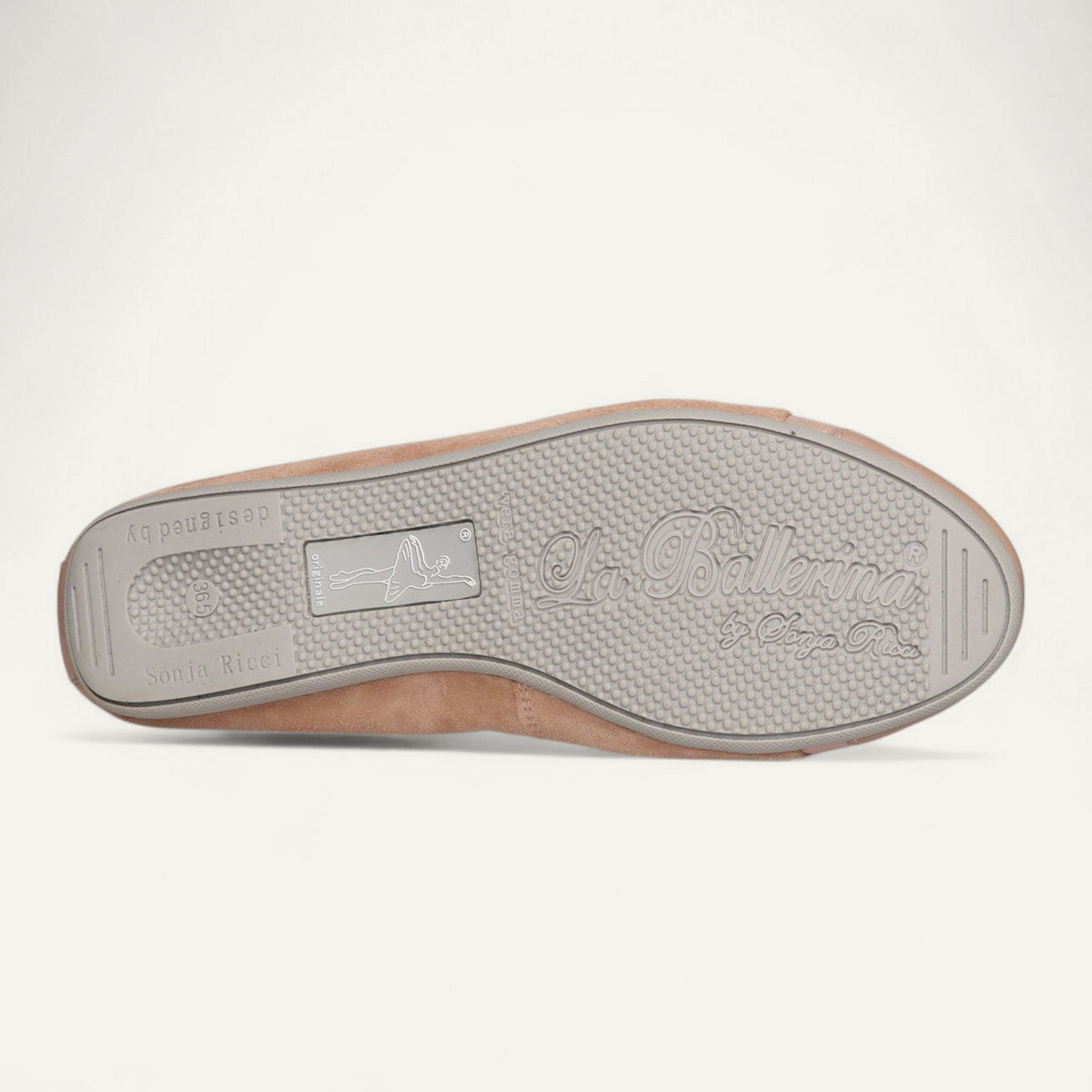 Ballerinas Rosa, Veloursleder / Lackleder, EU 36,5 – Unterseite mit Gummisohle
