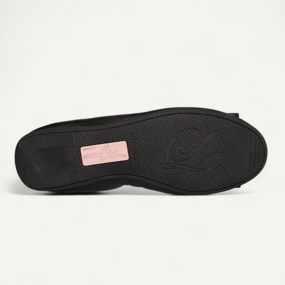 Ballerinas Schwarz, Nappaleder, EU 38 – Unterseite mit Gummisohle