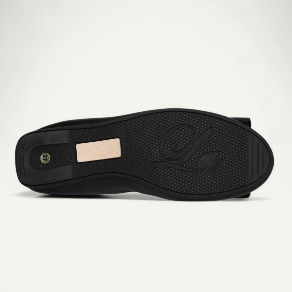 Ballerinas Schwarz, Nappaleder, EU 37 – Unterseite mit Gummisohle