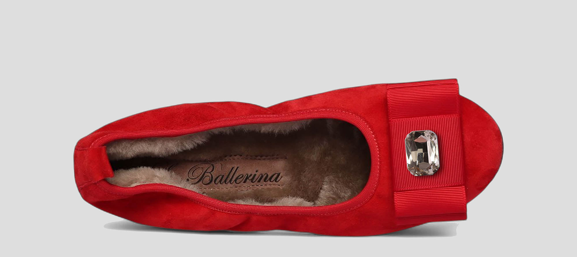 04W💕La Ballerina CAMBIO Warmgefüttert Veloursleder rot - La Ballerina