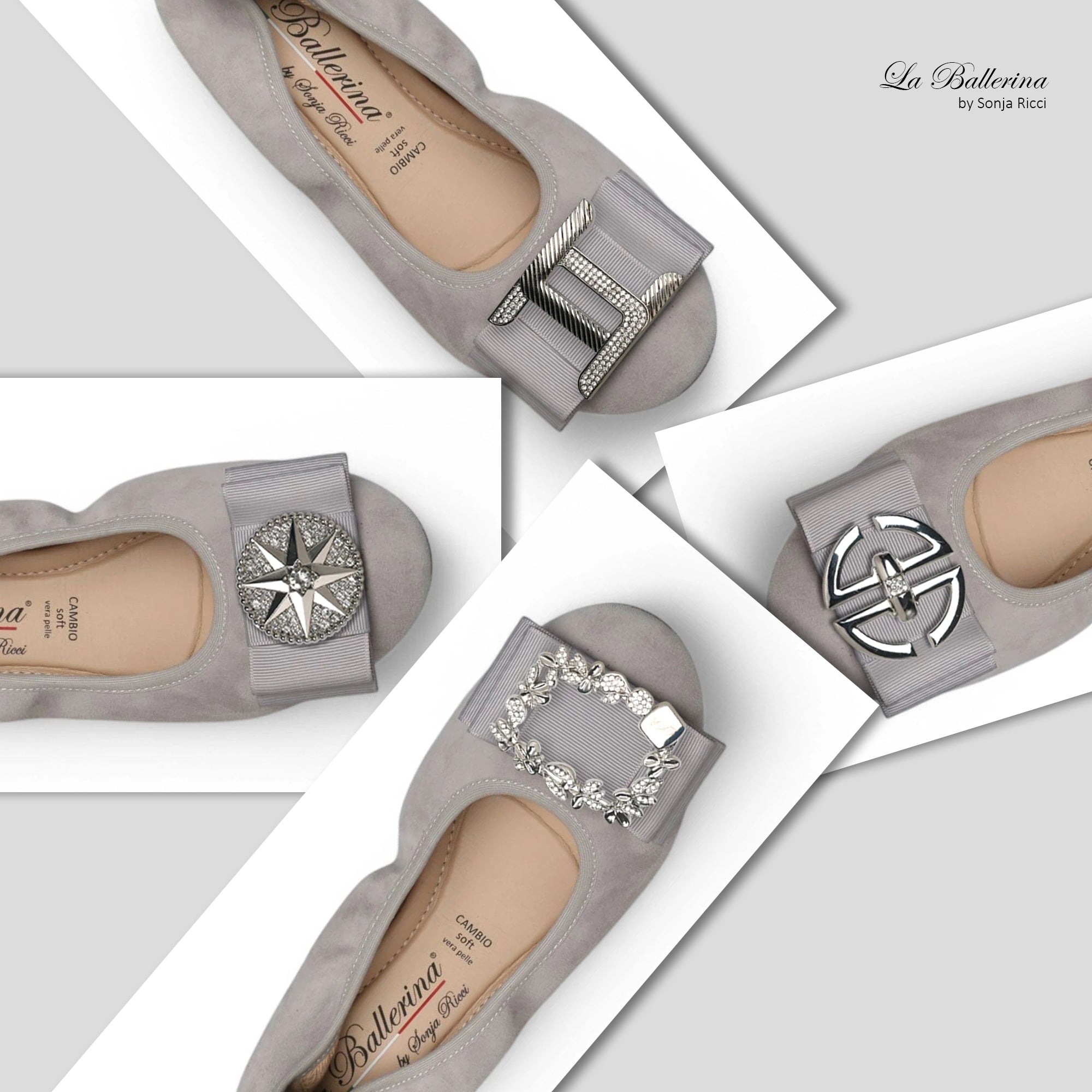S60 💕LA BALLERINA SIGNATURE S60 VELOPURSLEDER GRAU - La Ballerina