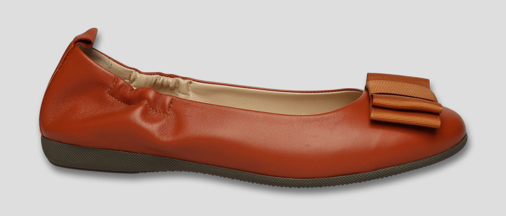 La Ballerina Soft | Damen-Ballerinas Leder braun mit Elastik & Wechsel-Schnallen [30] - La Ballerina
