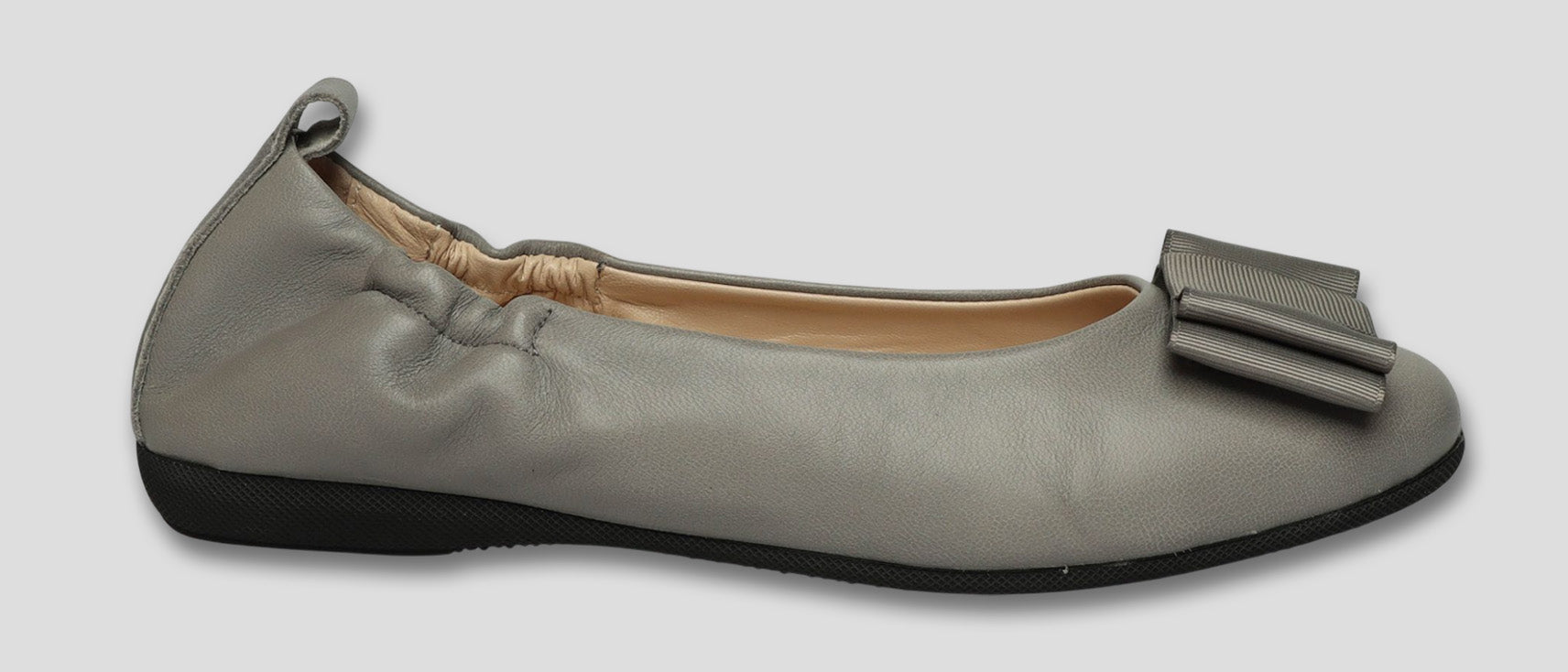 La Ballerina Soft Damen-Ballerinas Leder grau [51] - La Ballerina