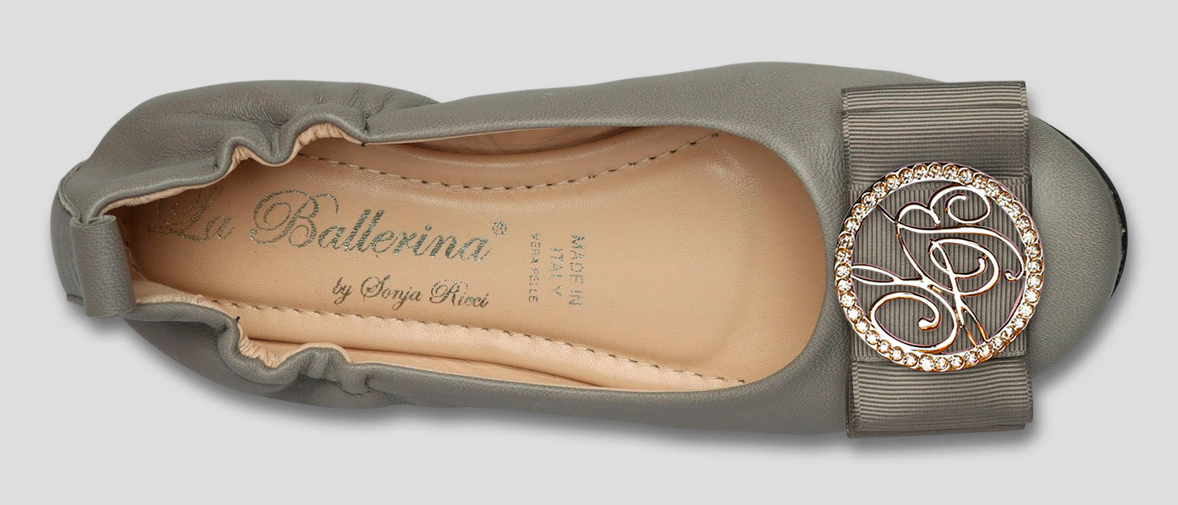 La Ballerina Soft Damen-Ballerinas Leder grau [51] - La Ballerina