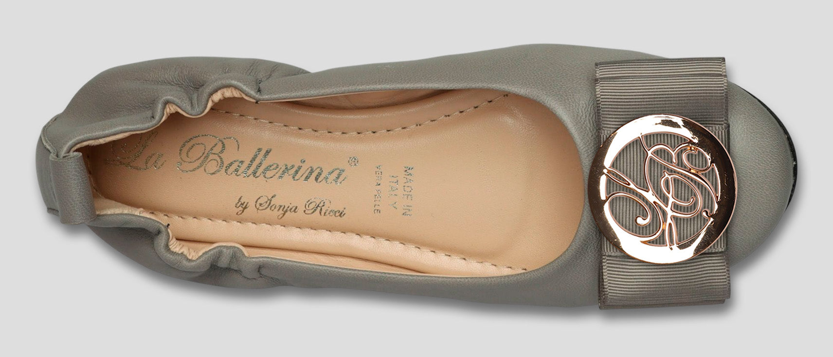 La Ballerina Soft Damen-Ballerinas Leder grau [51] - La Ballerina