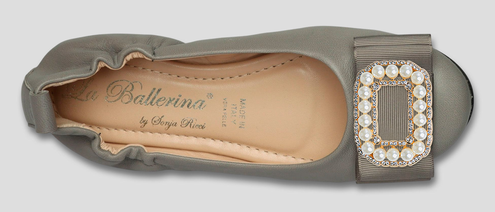 La Ballerina Soft Damen-Ballerinas Leder grau [51] - La Ballerina