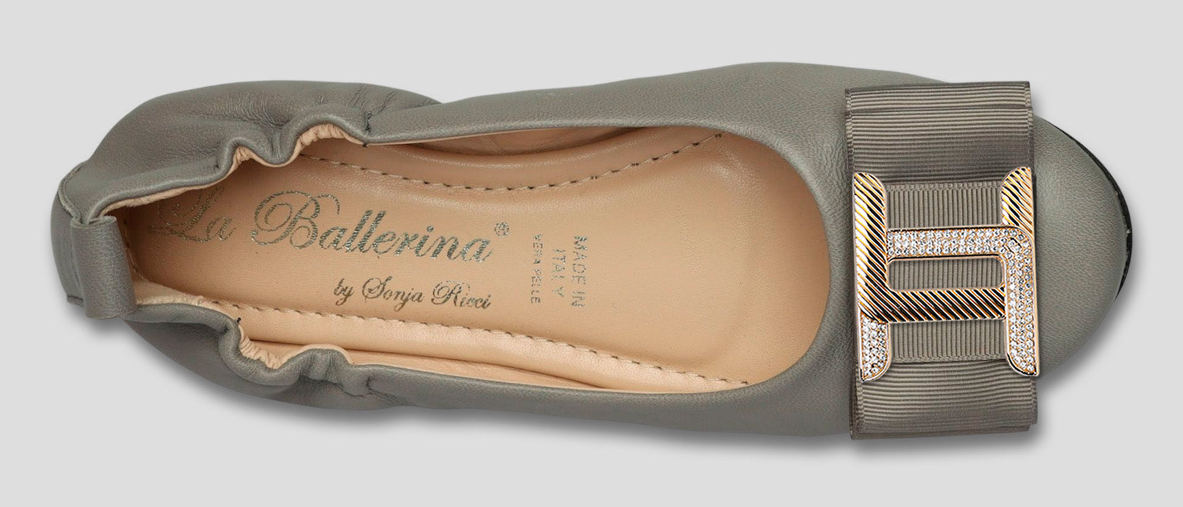 La Ballerina Soft Damen-Ballerinas Leder grau [51] - La Ballerina