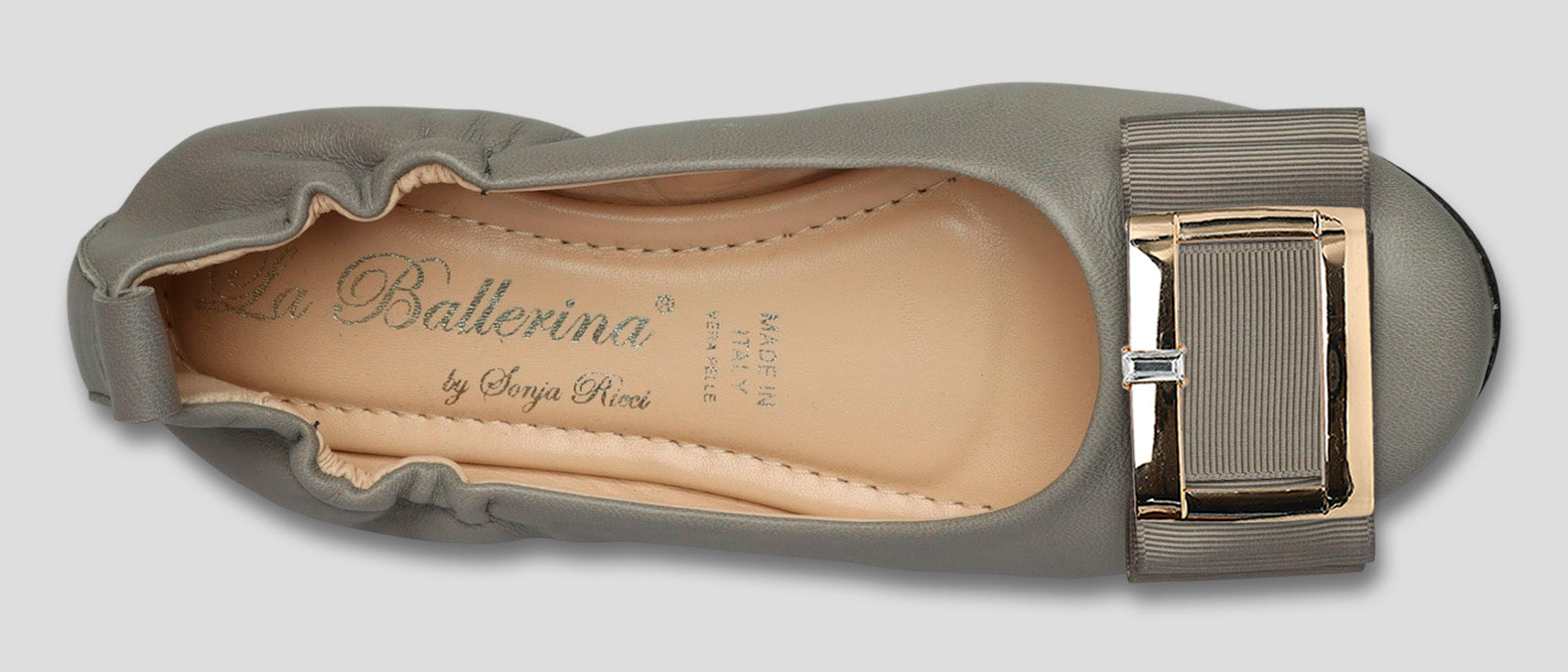 La Ballerina Soft Damen-Ballerinas Leder grau [51] - La Ballerina