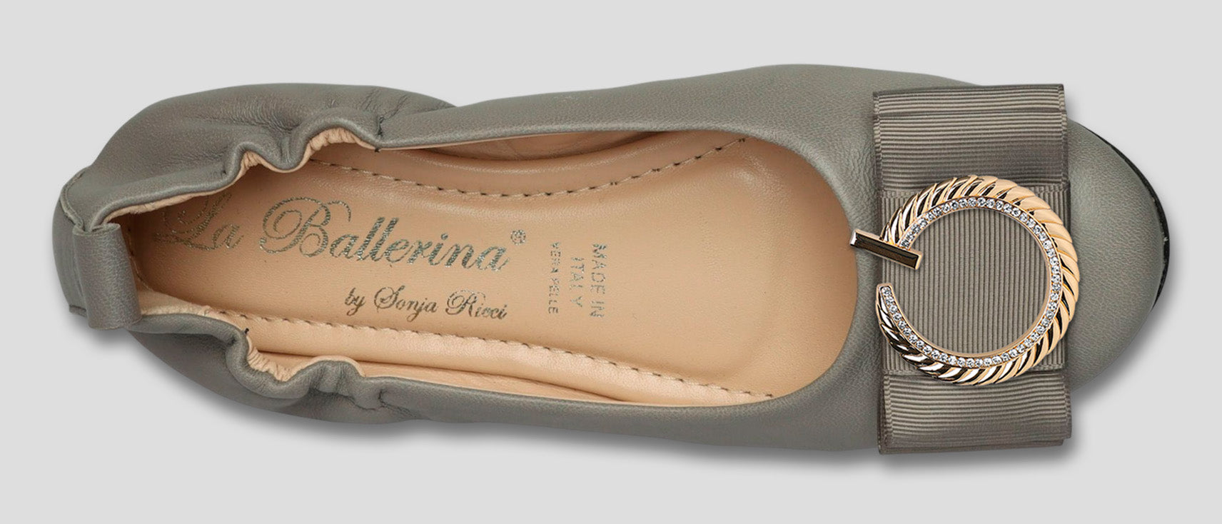 La Ballerina Soft Damen-Ballerinas Leder grau [51] - La Ballerina
