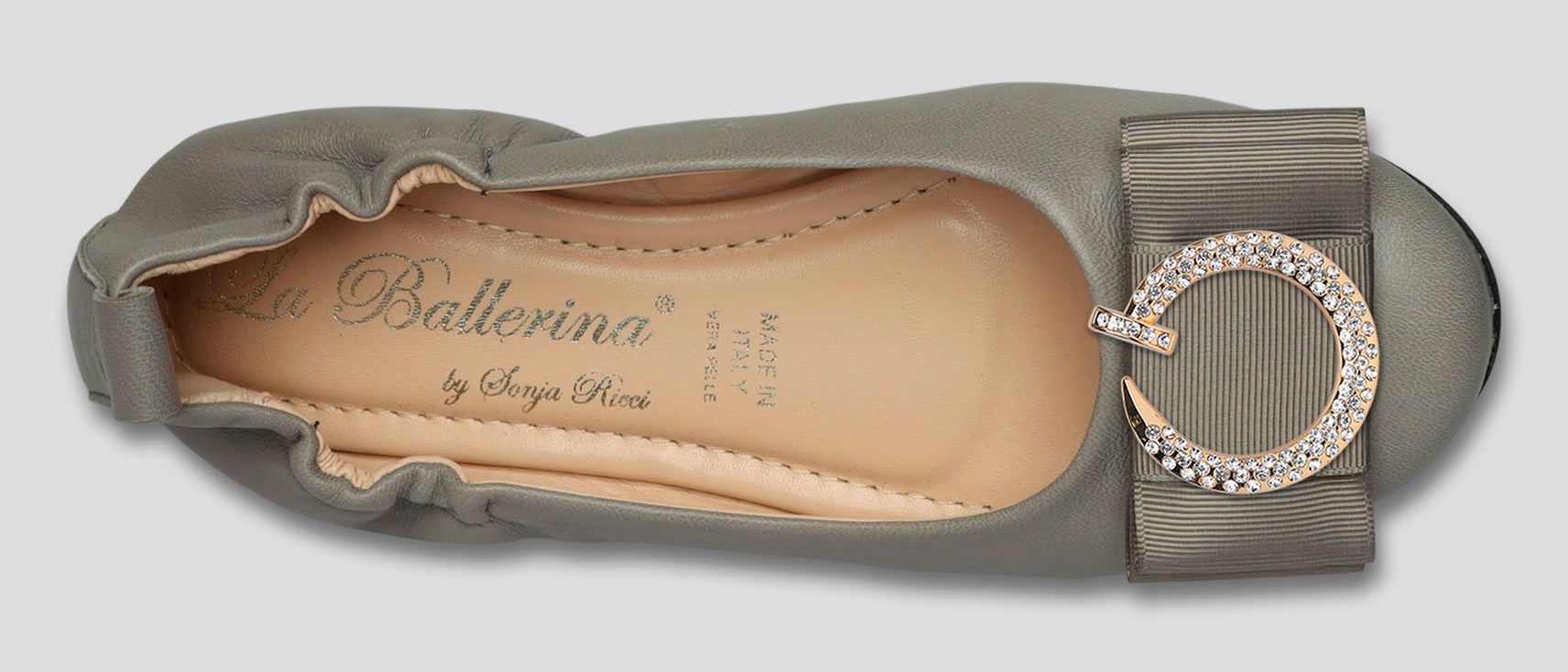 La Ballerina Soft Damen-Ballerinas Leder grau [51] - La Ballerina