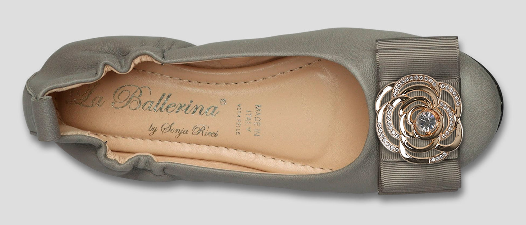 La Ballerina Soft Damen-Ballerinas Leder grau [51] - La Ballerina