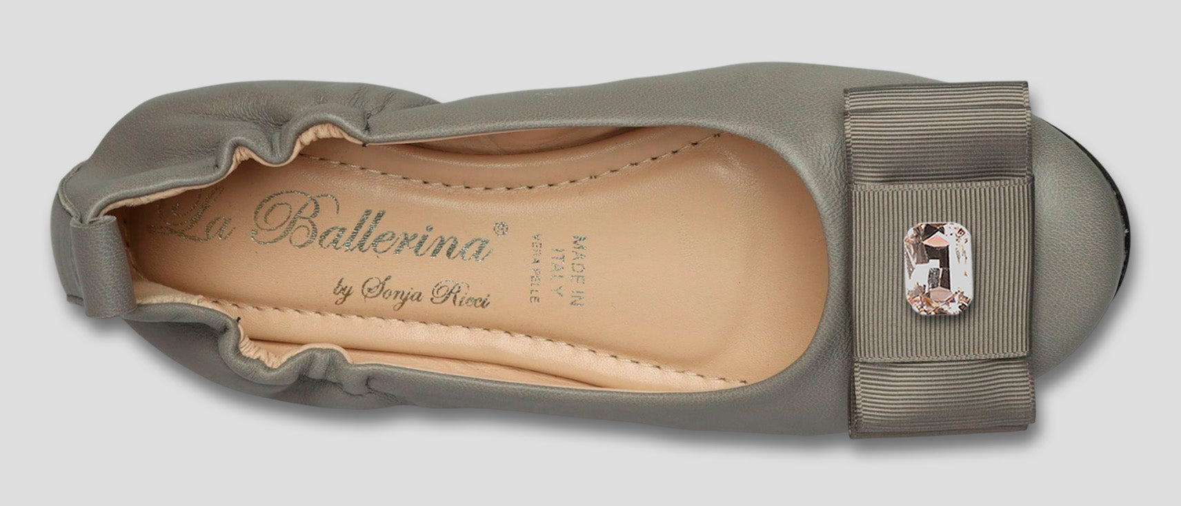 La Ballerina Soft Damen-Ballerinas Leder grau [51] - La Ballerina