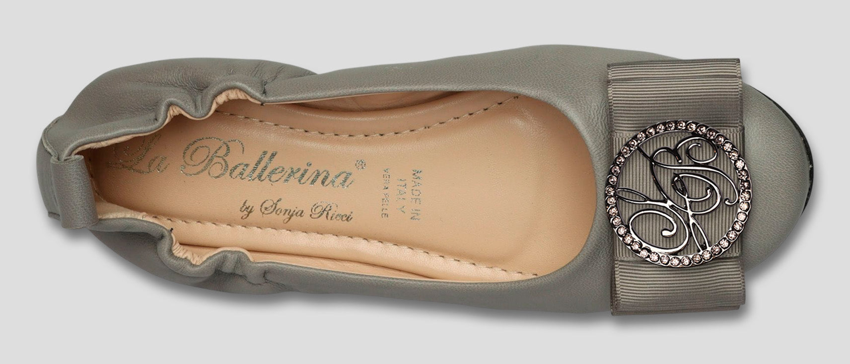 La Ballerina Soft Damen-Ballerinas Leder grau [51] - La Ballerina