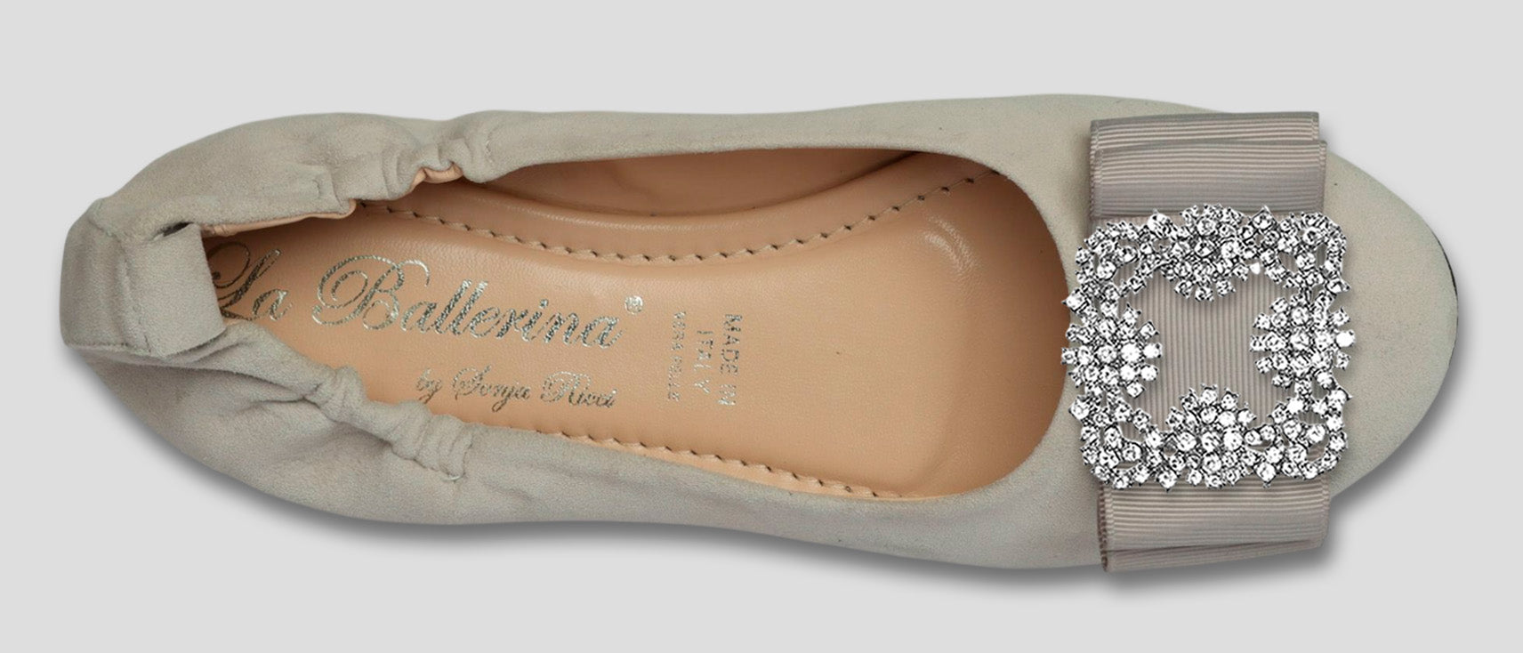 La Ballerina Soft Damen-Ballerinas Leder hellgrau [52] - La Ballerina