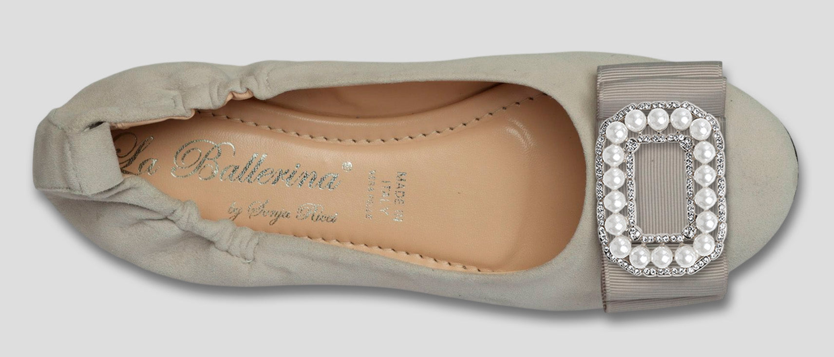La Ballerina Soft Damen-Ballerinas Leder hellgrau [52] - La Ballerina