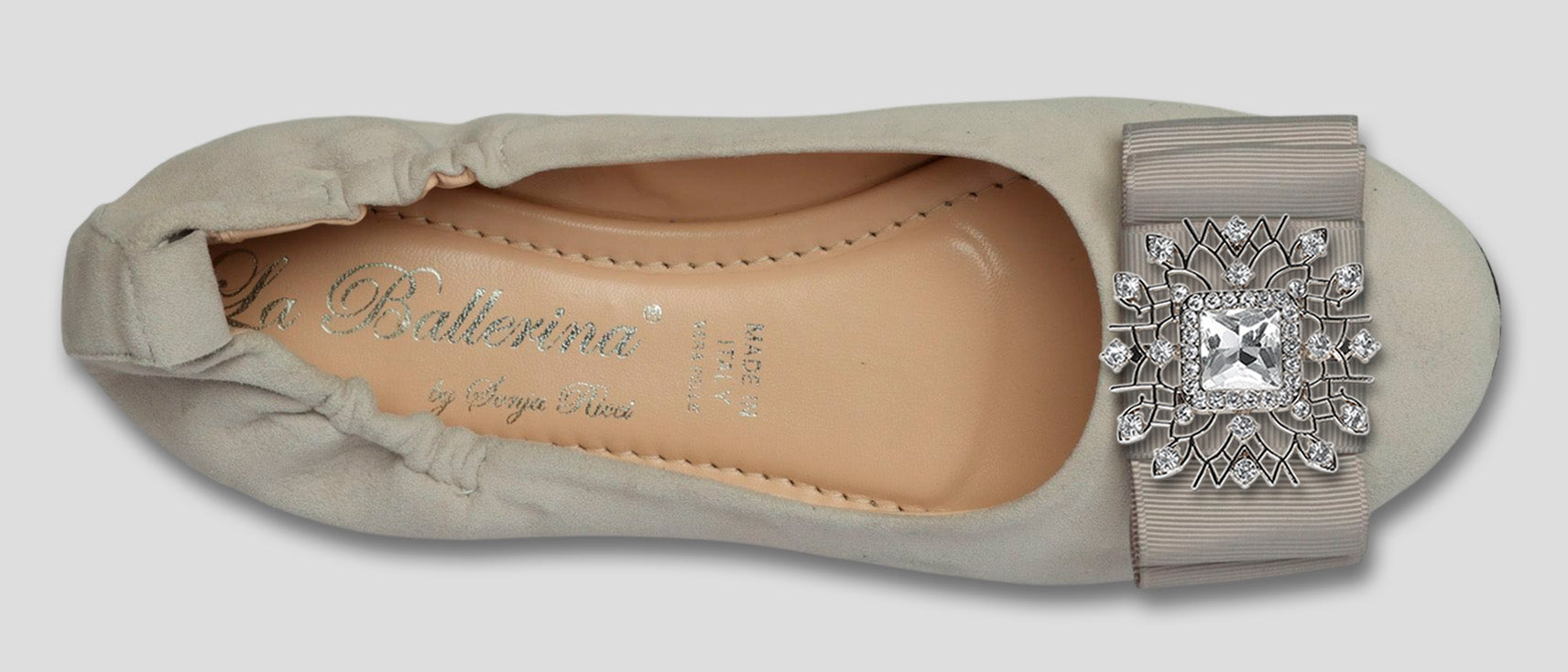 La Ballerina Soft Damen-Ballerinas Leder hellgrau [52] - La Ballerina