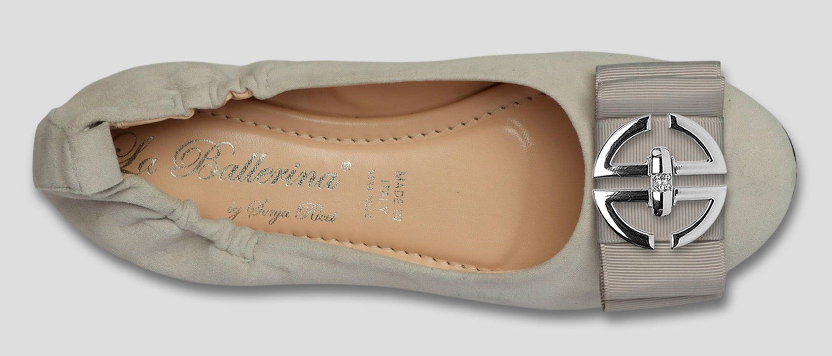 La Ballerina Soft Damen-Ballerinas Leder hellgrau [52] - La Ballerina