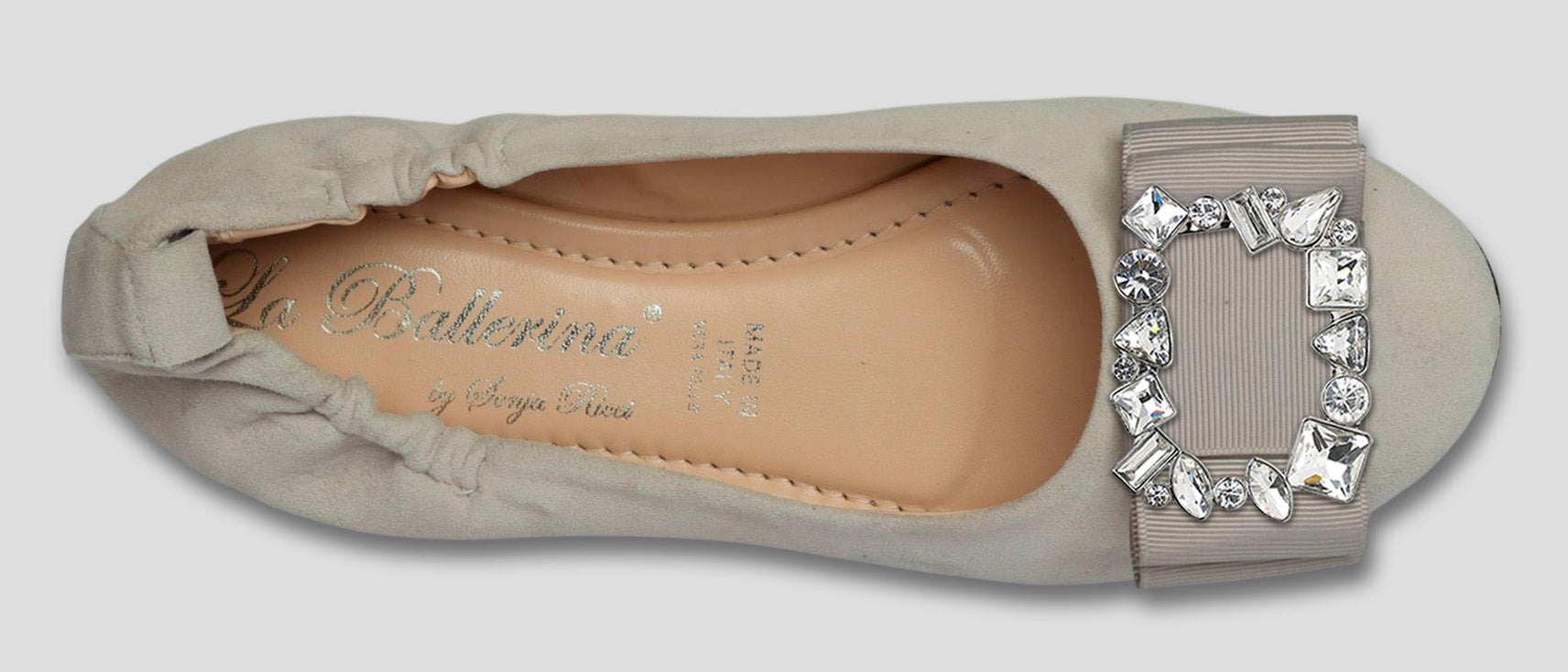 La Ballerina Soft Damen-Ballerinas Leder hellgrau [52] - La Ballerina