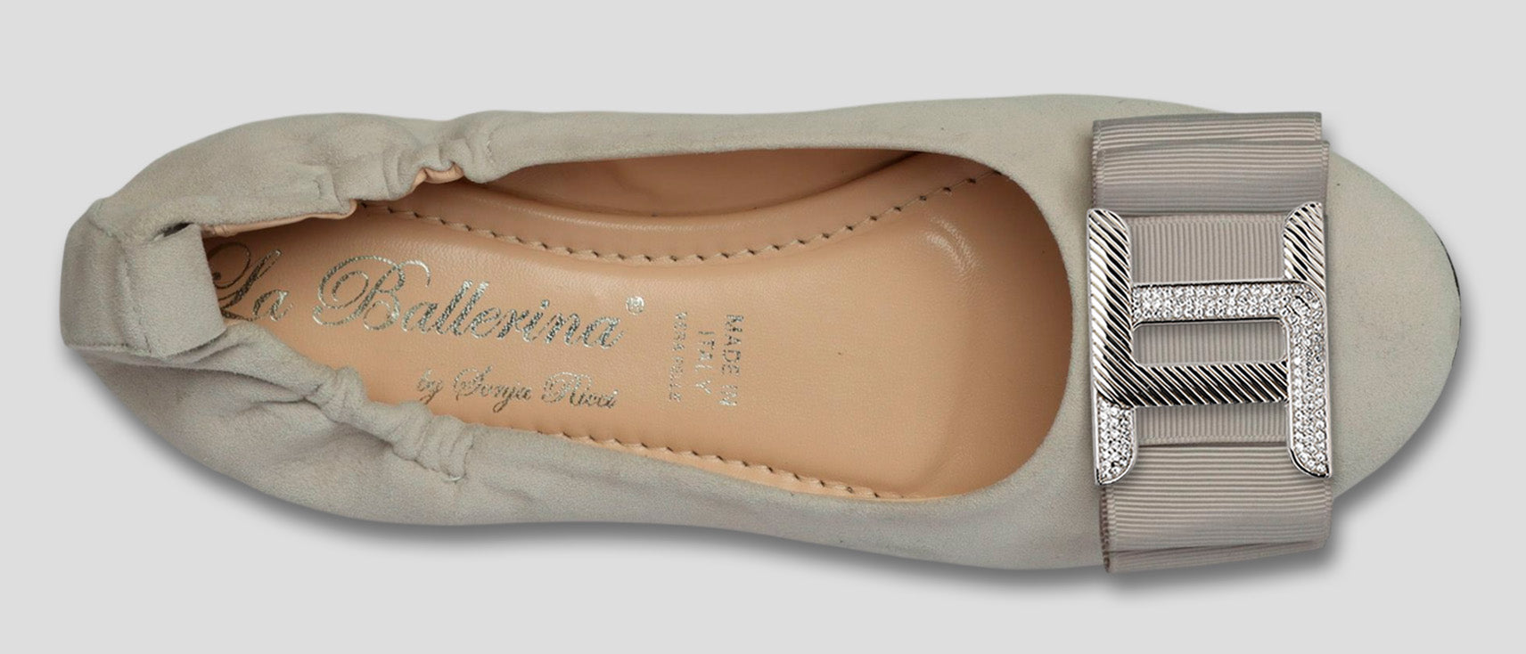 La Ballerina Soft Damen-Ballerinas Leder hellgrau [52] - La Ballerina
