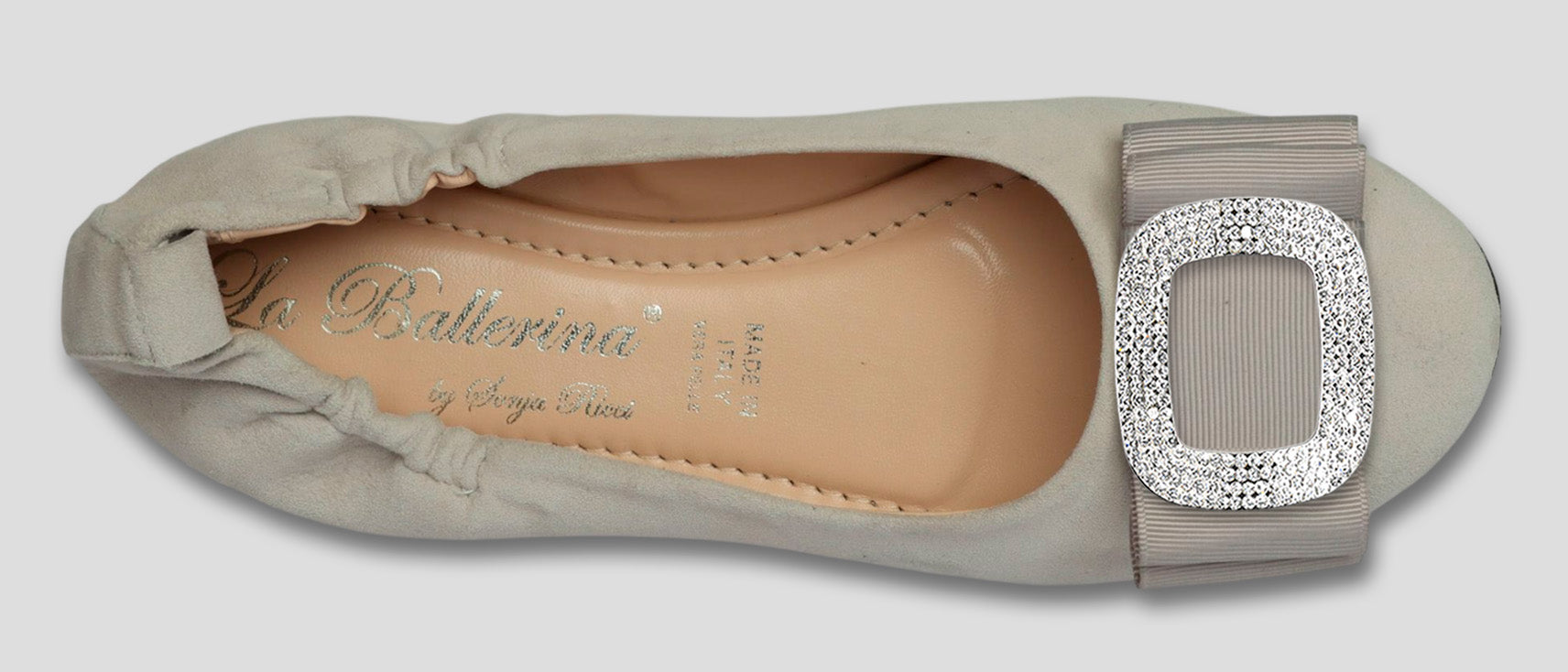 La Ballerina Soft Damen-Ballerinas Leder hellgrau [52] - La Ballerina