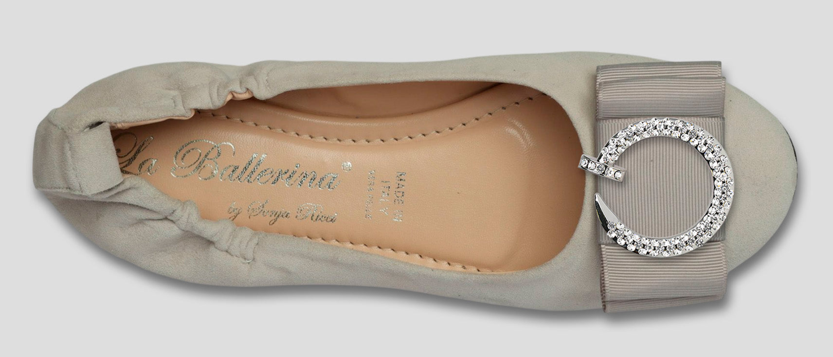 La Ballerina Soft Damen-Ballerinas Leder hellgrau [52] - La Ballerina