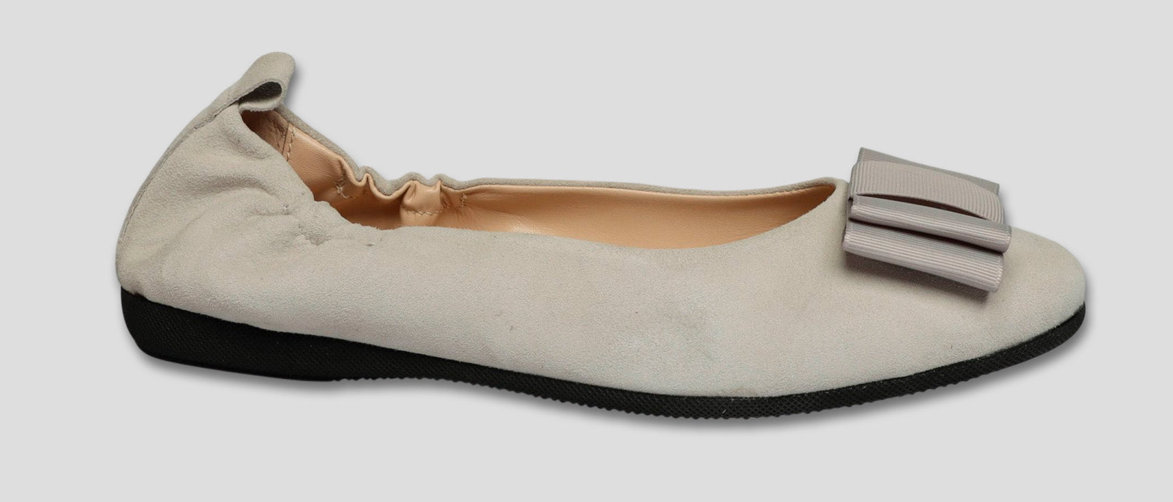 La Ballerina Soft Damen-Ballerinas Leder hellgrau [52] - La Ballerina