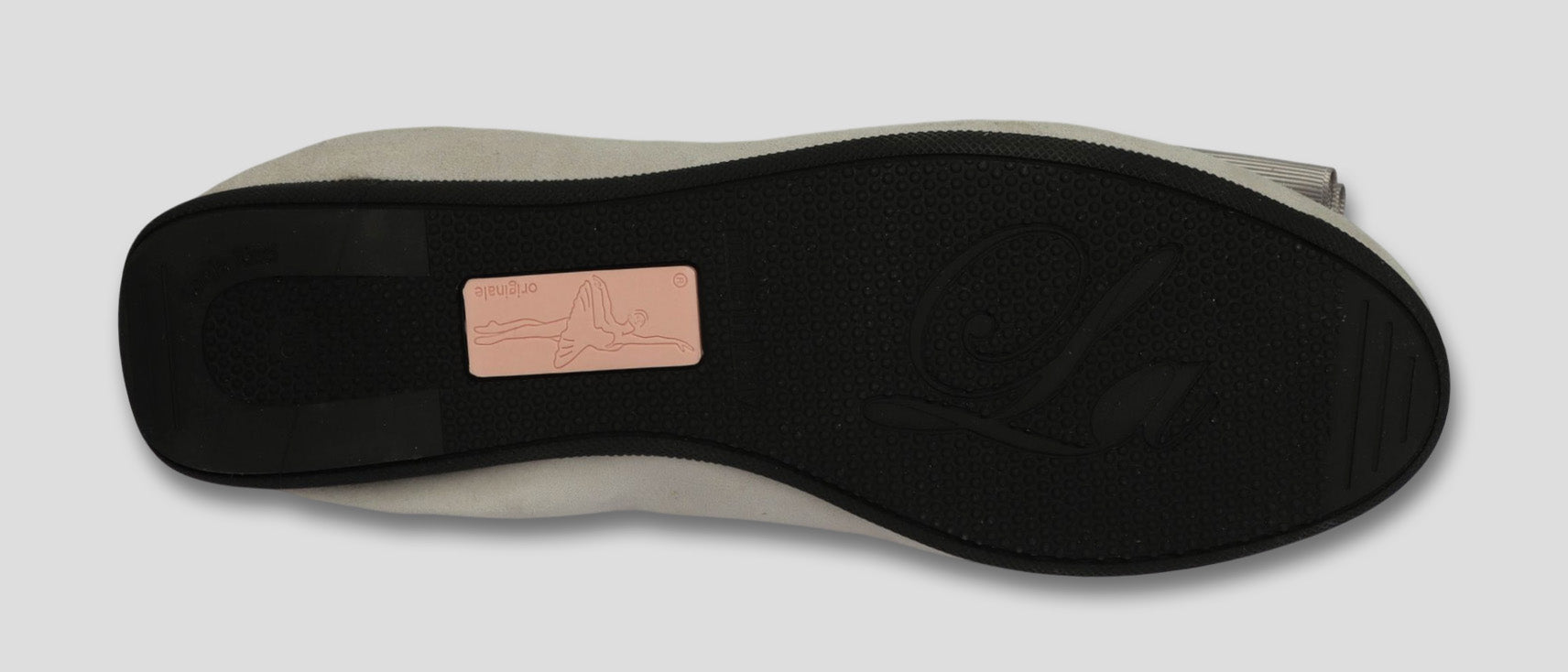 La Ballerina Soft Damen-Ballerinas Leder hellgrau [52] - La Ballerina