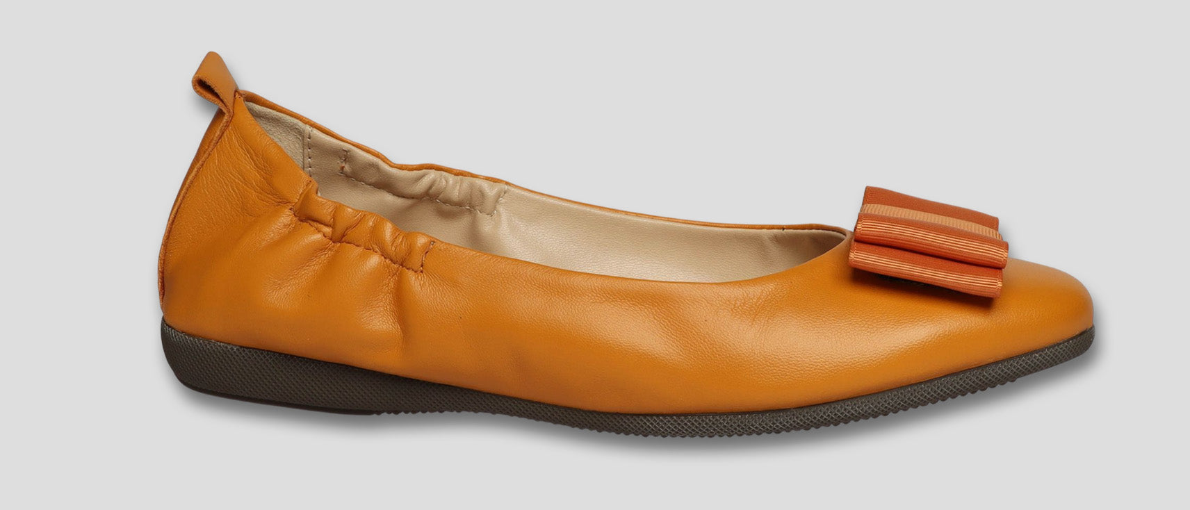La Ballerina Soft Damen-Ballerinas Leder orange [33] - La Ballerina