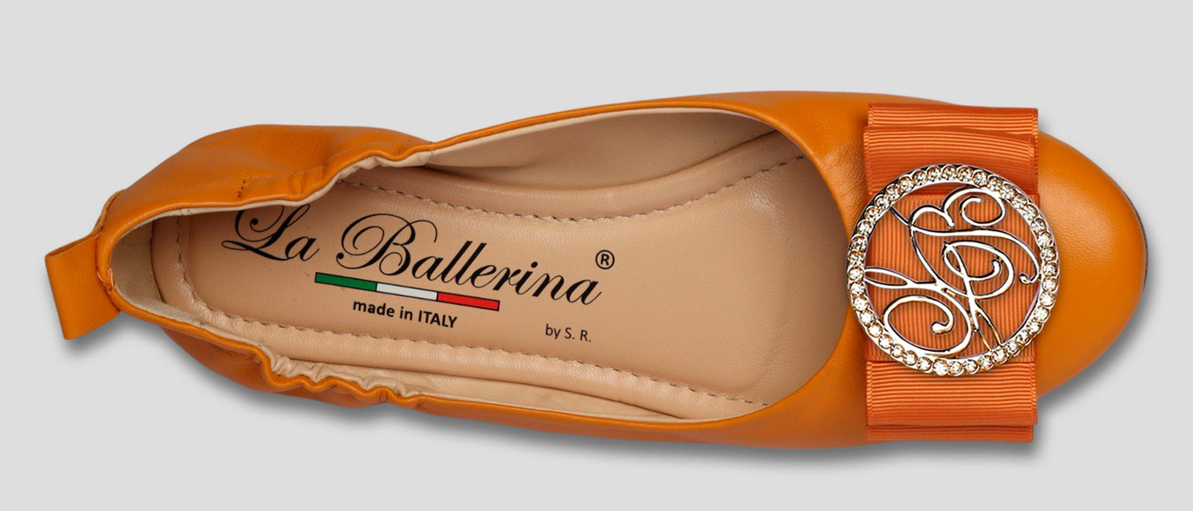 La Ballerina Soft Damen-Ballerinas Leder orange [33] - La Ballerina