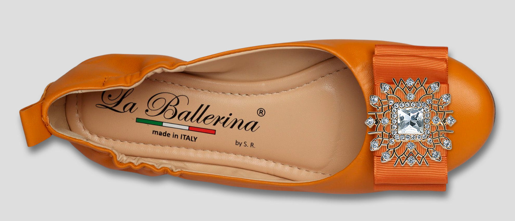 La Ballerina Soft Damen-Ballerinas Leder orange [33] - La Ballerina