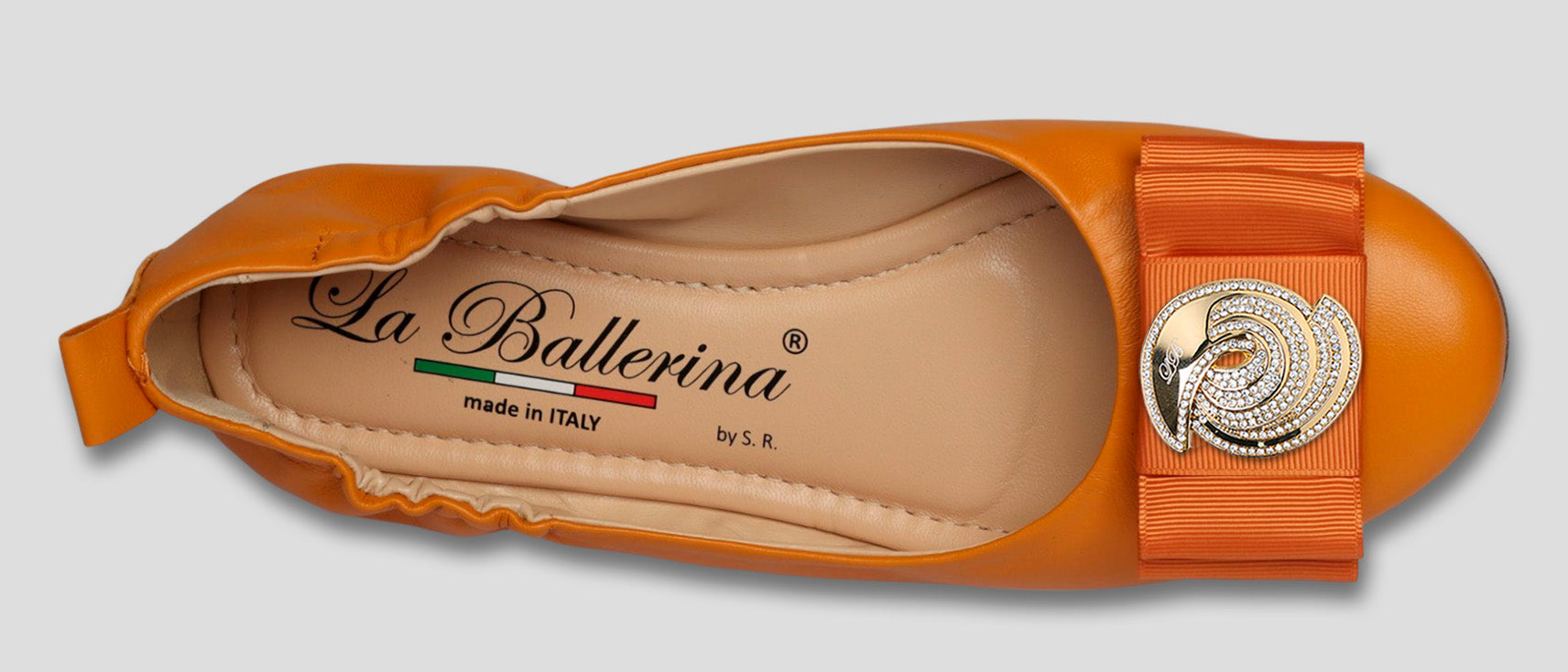 La Ballerina Soft Damen-Ballerinas Leder orange [33] - La Ballerina