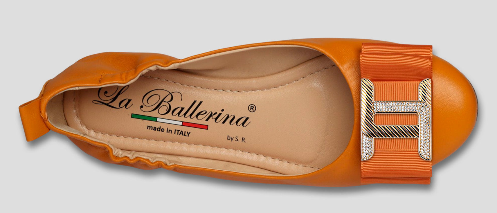 La Ballerina Soft Damen-Ballerinas Leder orange [33] - La Ballerina