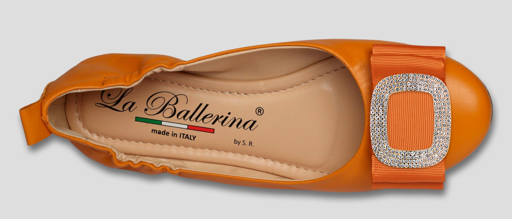 La Ballerina Soft Damen-Ballerinas Leder orange [33] - La Ballerina