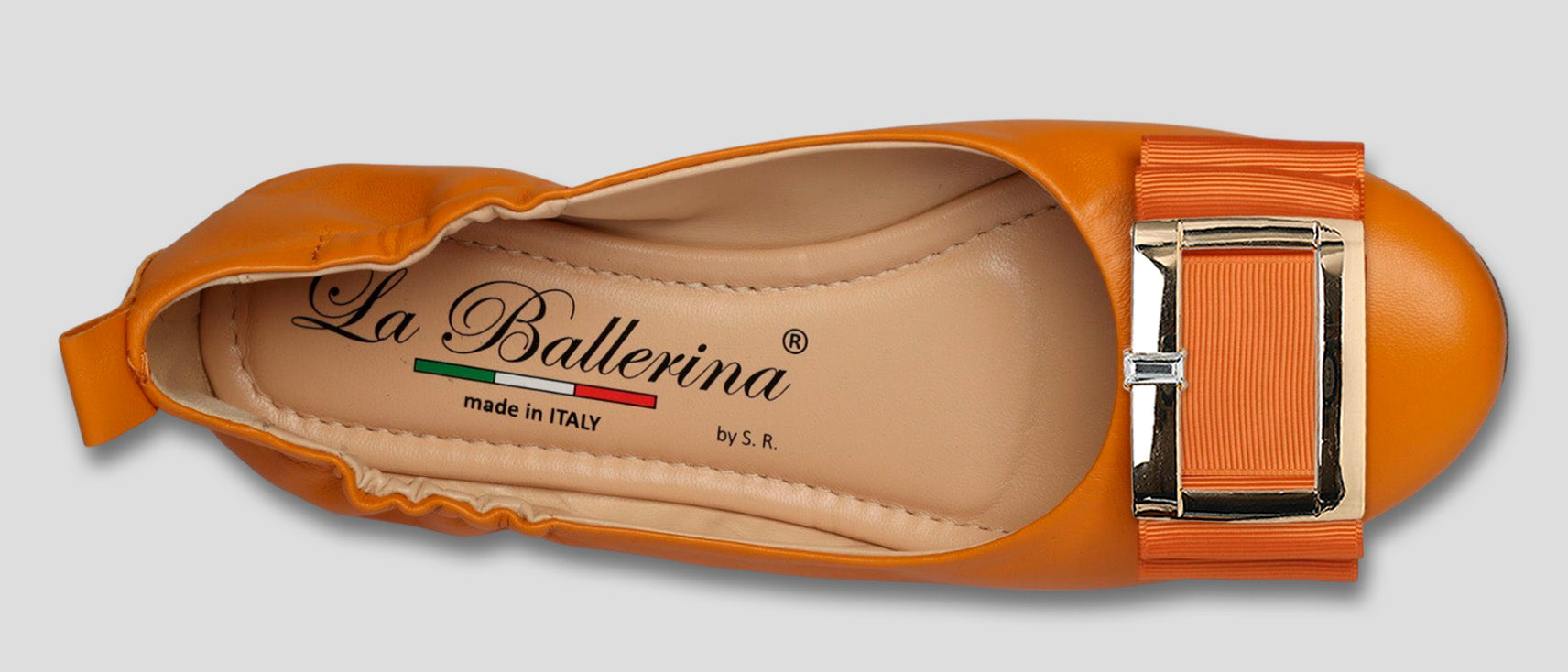 La Ballerina Soft Damen-Ballerinas Leder orange [33] - La Ballerina
