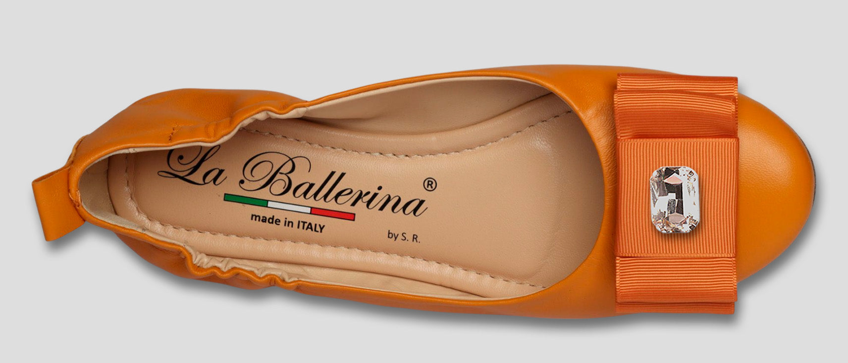 La Ballerina Soft Damen-Ballerinas Leder orange [33]