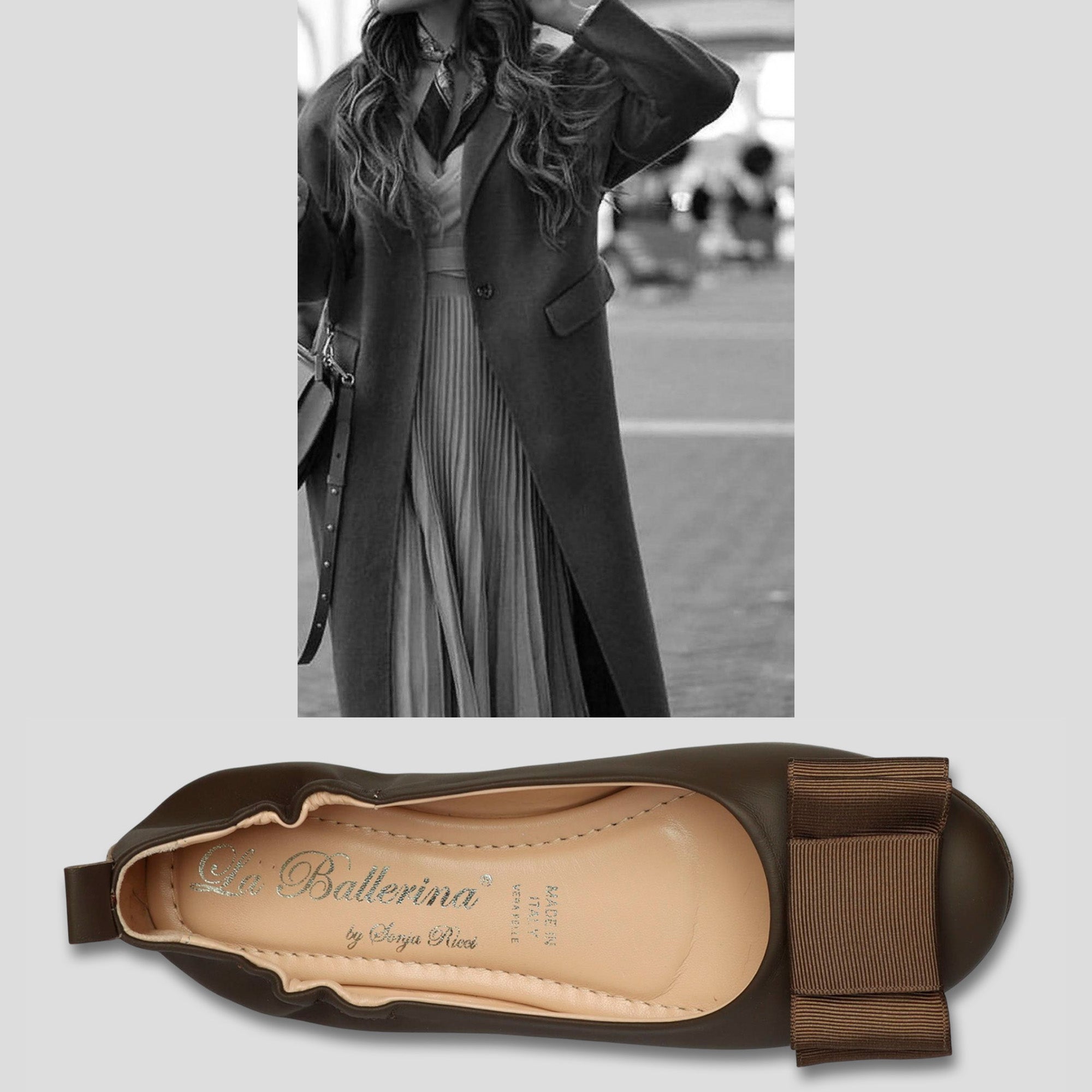 La Ballerina Soft Nappa Braun  Damen-Ballerinas Leder – Elegant &amp; Bequem  [70]
