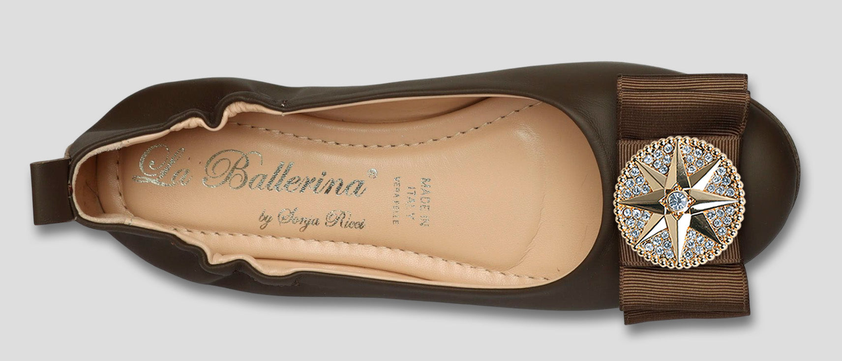 La Ballerina Soft Nappa Braun Damen-Ballerinas Leder – Elegant &amp; Bequem [70] - La Ballerina