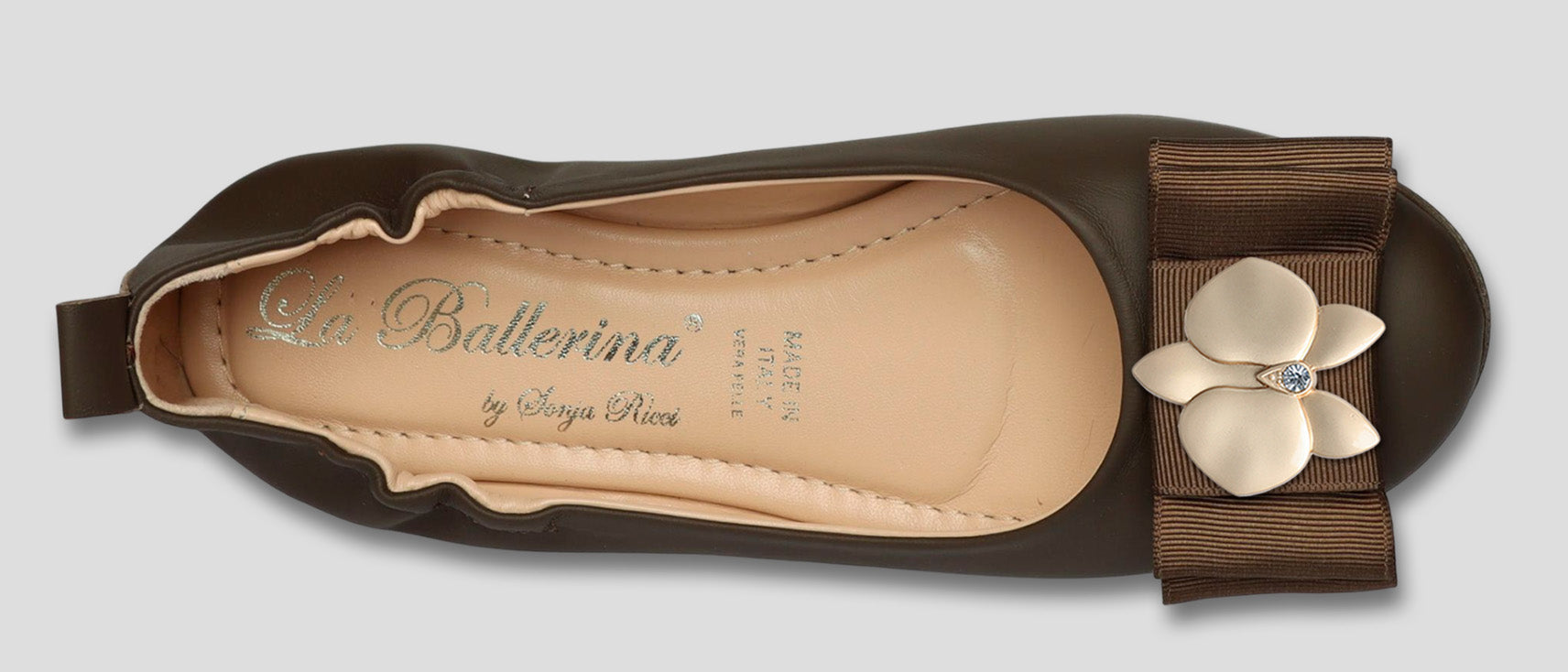 La Ballerina Soft Nappa Braun Damen-Ballerinas Leder – Elegant &amp; Bequem [70] - La Ballerina
