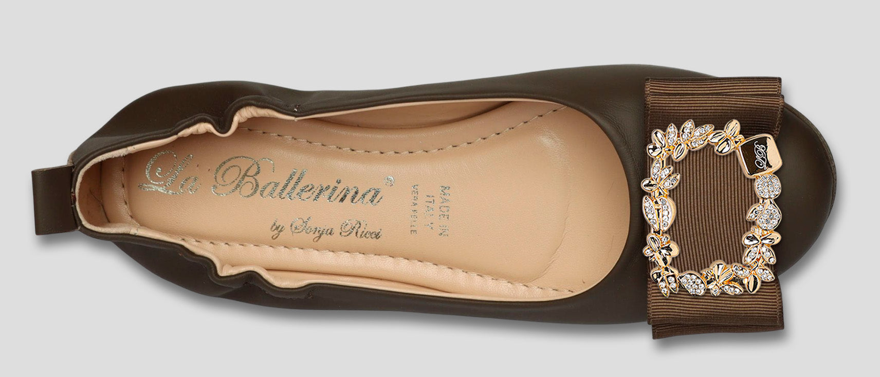 La Ballerina Soft Nappa Braun Damen-Ballerinas Leder – Elegant &amp; Bequem [70] - La Ballerina