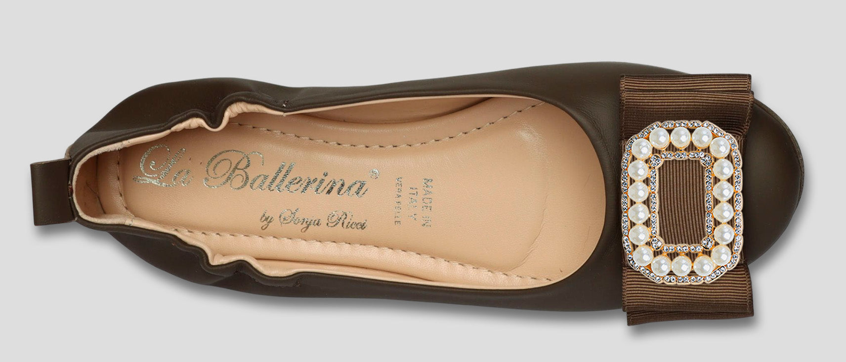La Ballerina Soft Nappa Braun Damen-Ballerinas Leder – Elegant &amp; Bequem [70] - La Ballerina