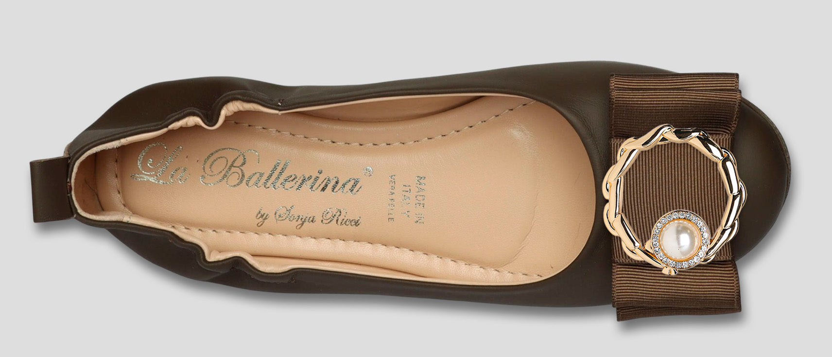 La Ballerina Soft Nappa Braun Damen-Ballerinas Leder – Elegant &amp; Bequem [70] - La Ballerina