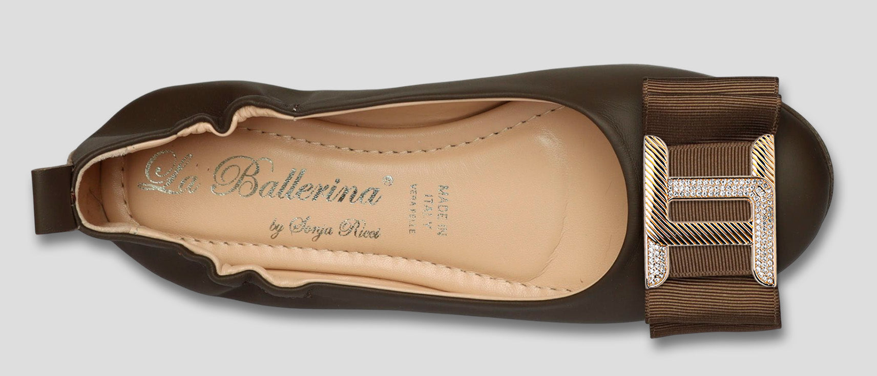 La Ballerina Soft Nappa Braun Damen-Ballerinas Leder – Elegant &amp; Bequem [70] - La Ballerina