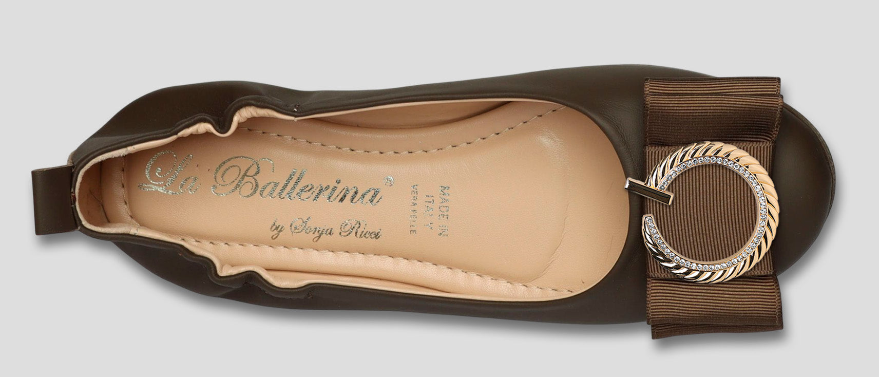 La Ballerina Soft Nappa Braun Damen-Ballerinas Leder – Elegant &amp; Bequem [70] - La Ballerina
