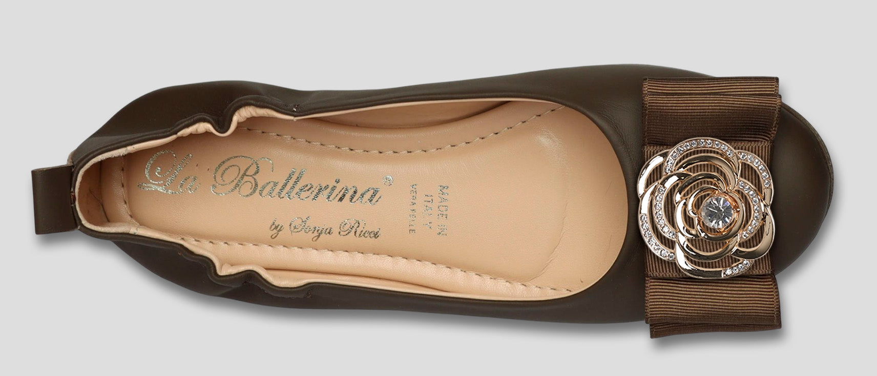 La Ballerina Soft Nappa Braun Damen-Ballerinas Leder – Elegant &amp; Bequem [70] - La Ballerina