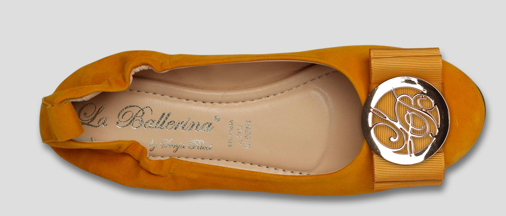 La Ballerina Soft Damen-Ballerinas Velours Orange [55] - La Ballerina